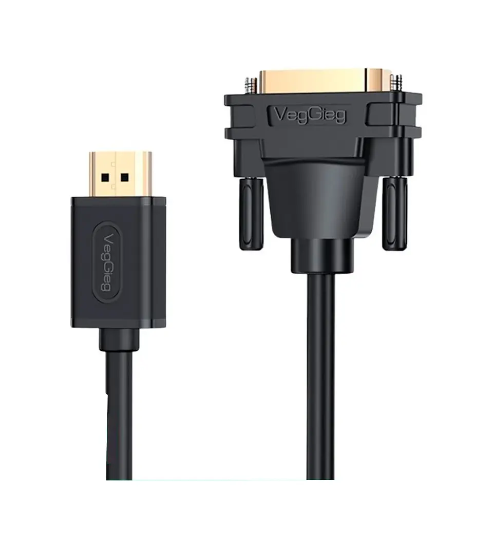 Cable Hdmi Macho A Dvi Bidireccional Negro 3mts Veggieg 1