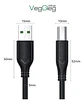 Cable Impresora Premium Usb 2.0 A Usb Tipo B 1.5 / 3 / 5mts Veggieg Negro - Miniatura 2