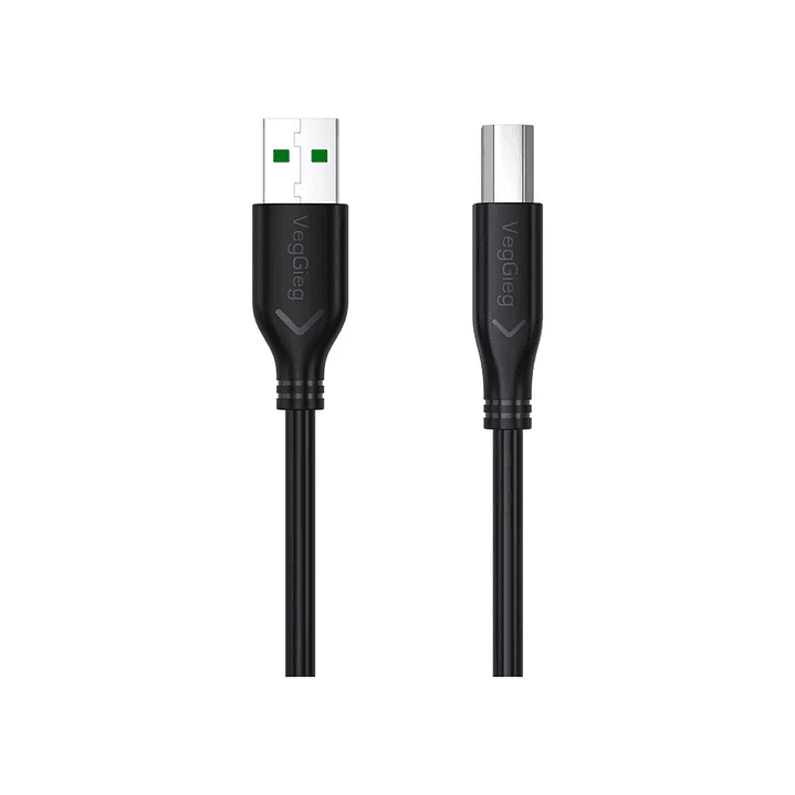 Cable Impresora Premium Usb 2.0 A Usb Tipo B 1.5 / 3 / 5mts Veggieg Negro 1