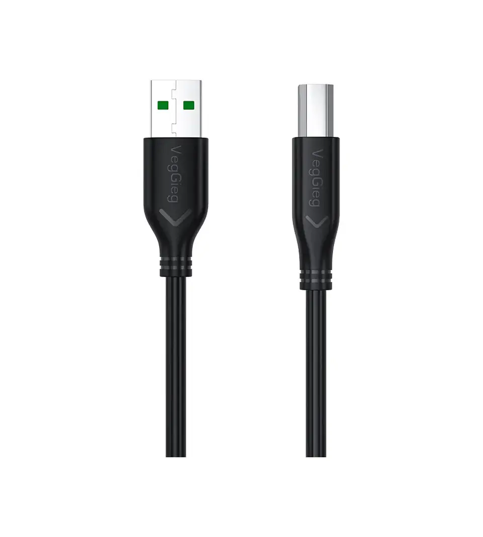 Cable Impresora Premium Usb 2.0 A Usb Tipo B 1.5 / 3 / 5mts Veggieg Negro 1