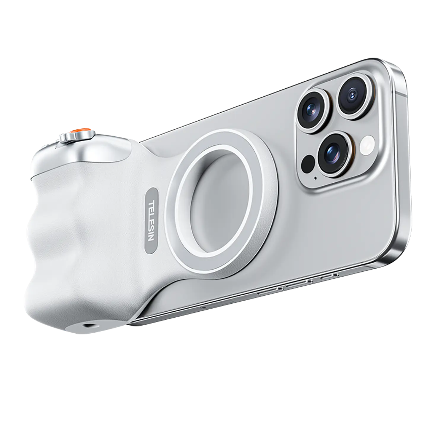 Empuñadura Magnetica Para Camara De Teléfono Soporte Telesin Blanco SAMSUNG - IPHONE 4