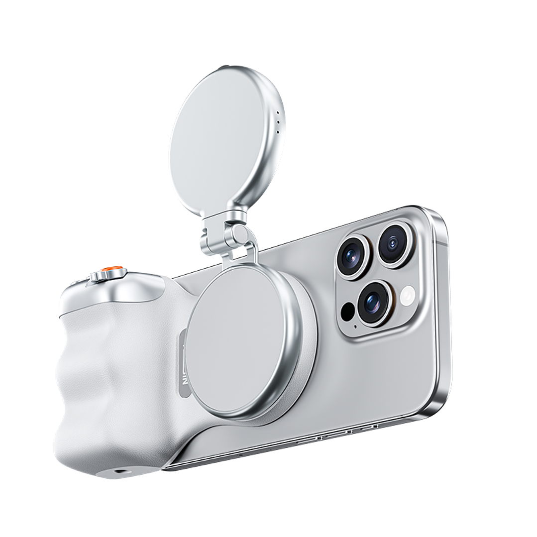 Empuñadura Magnetica Para Camara De Teléfono Soporte Telesin Blanco SAMSUNG - IPHONE 10