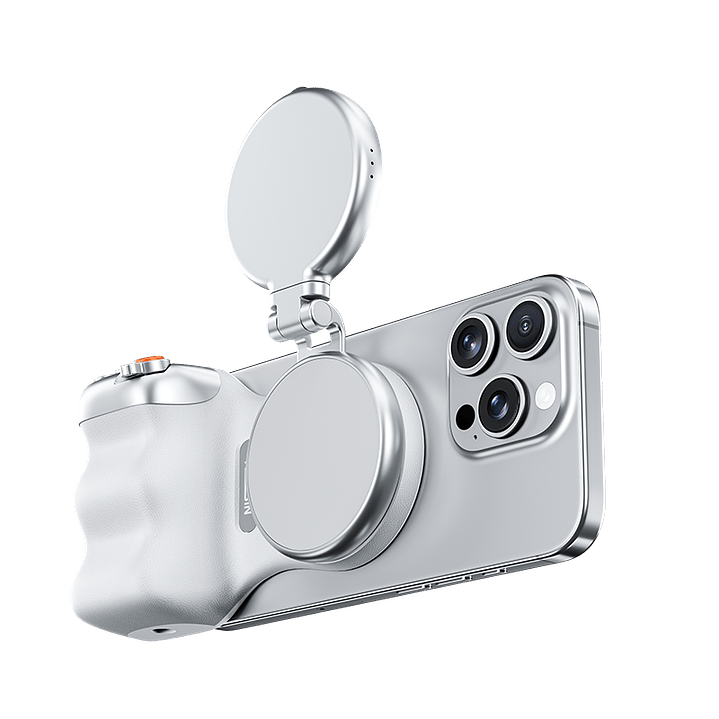 Empuñadura Magnetica Para Camara De Teléfono Soporte Telesin Blanco SAMSUNG - IPHONE 10