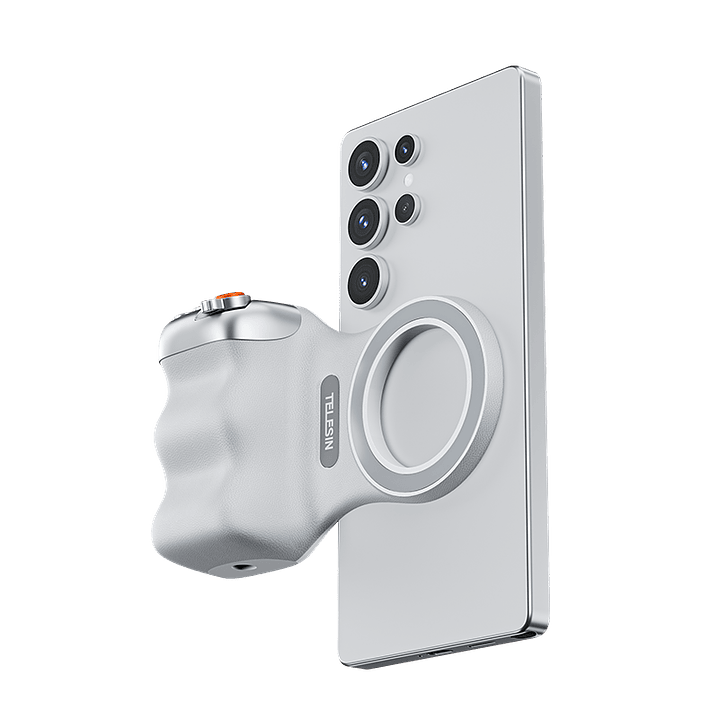 Empuñadura Magnetica Para Camara De Teléfono Soporte Telesin Blanco SAMSUNG - IPHONE 3