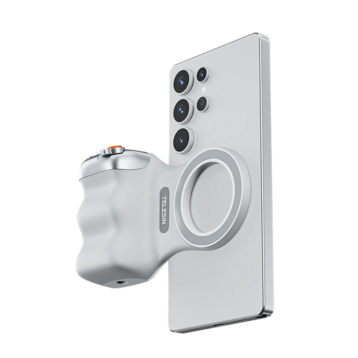 Empuñadura Magnetica Para Camara De Teléfono Soporte Telesin Blanco SAMSUNG - IPHONE 3