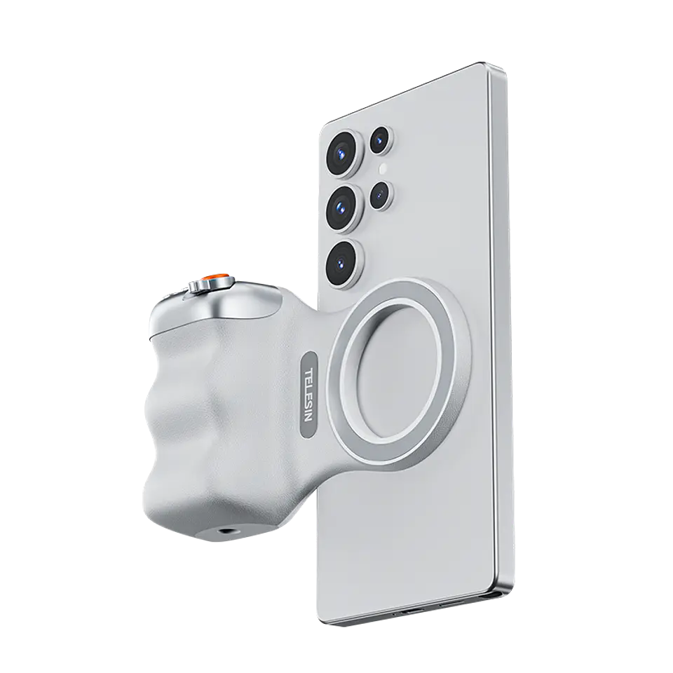 Empuñadura Magnetica Para Camara De Teléfono Soporte Telesin Blanco SAMSUNG - IPHONE 3