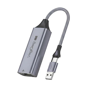 Adaptador USB-C a RJ45 VegGieg 2.5Gbps Ethernet USB 3.0