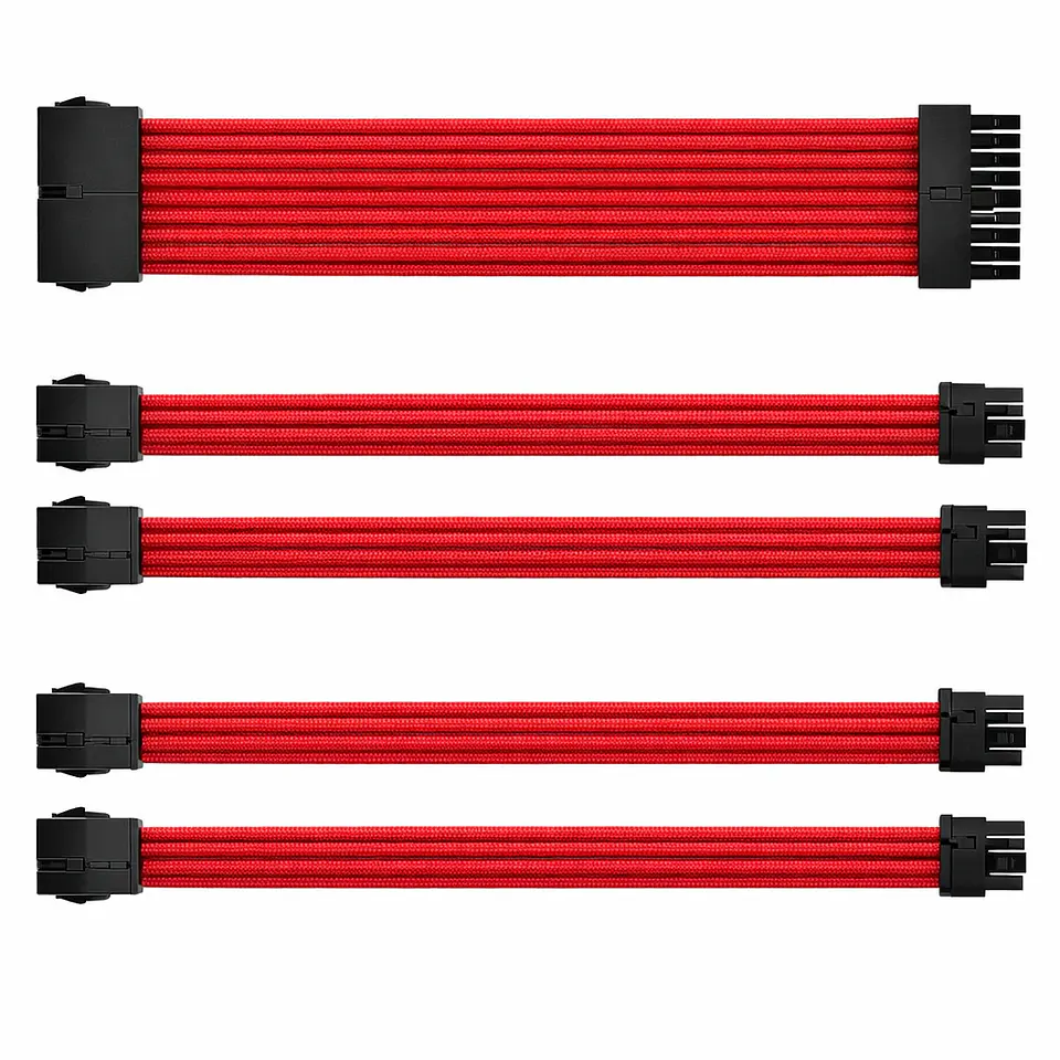 Kit Extensiones PSU PC Gamer Sleeved – ATX 24 Pin + CPU 4+4 + GPU 6+2  4