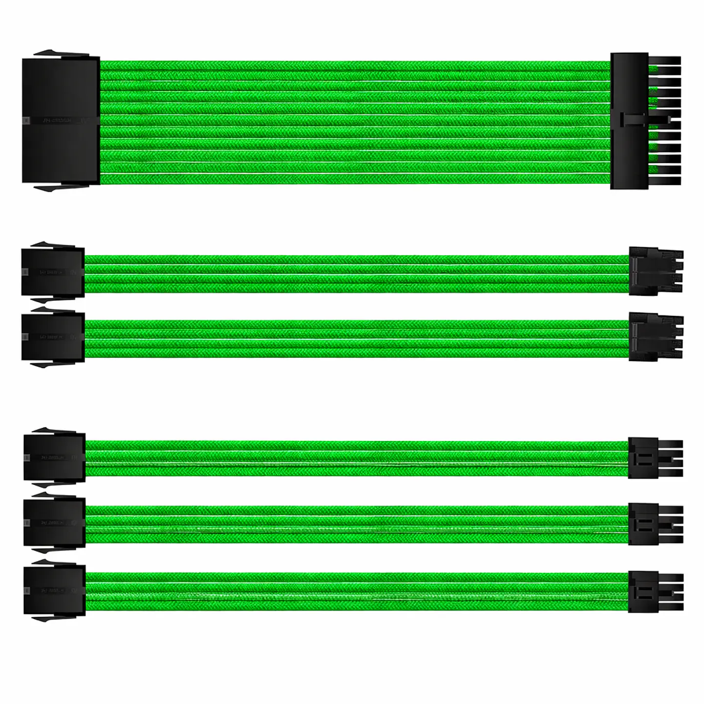 Kit Extensiones PSU PC Gamer Sleeved – ATX 24 Pin + CPU 4+4 + GPU 6+2  5