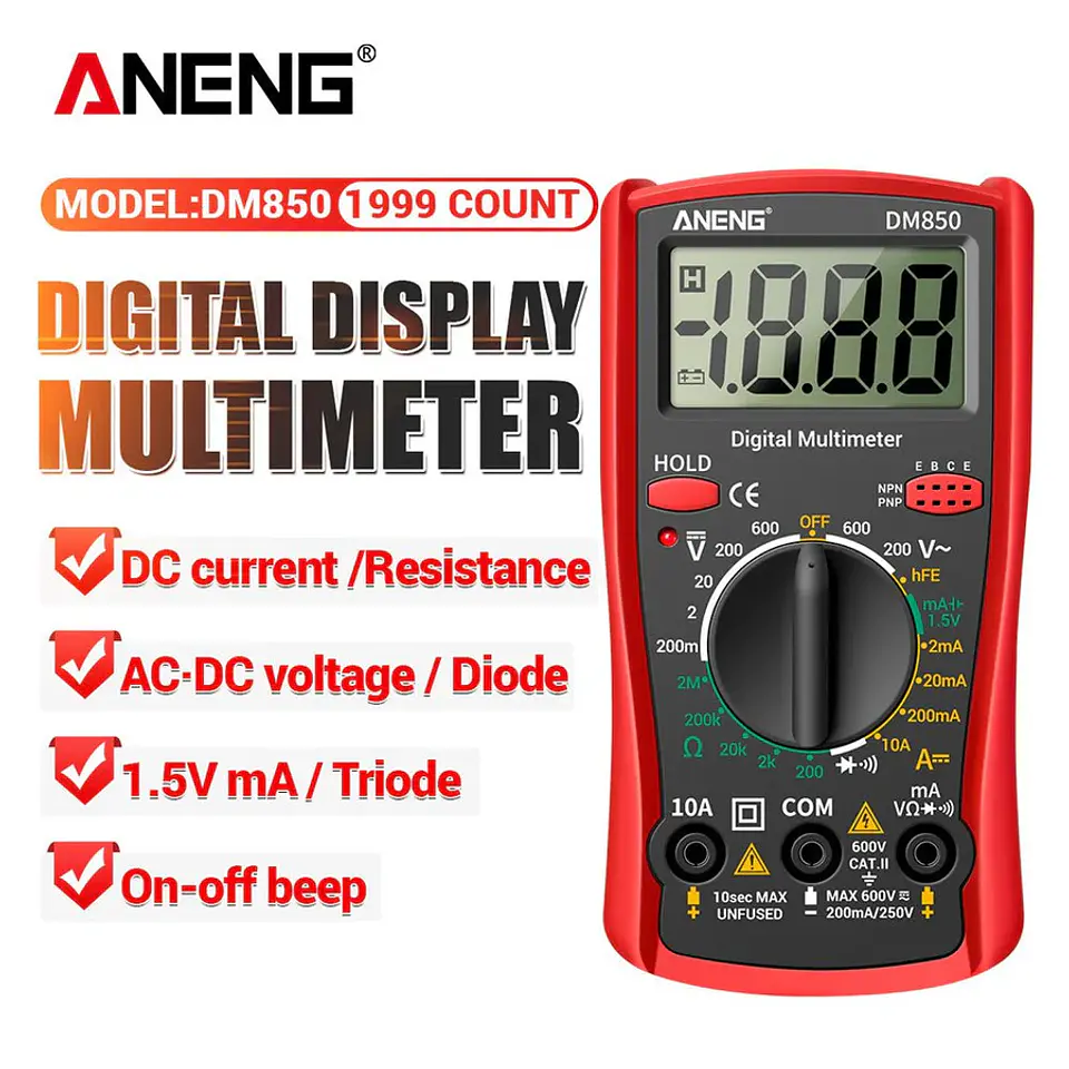 Multímetro Digital ANENG DM850 Profesional 4