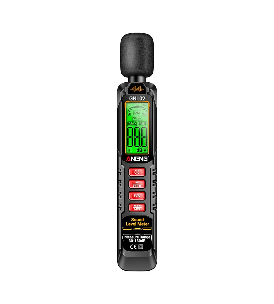 Medidor de Ruido Digital ANENG GN102  Decibelímetro Profesional 30-130 dB 1