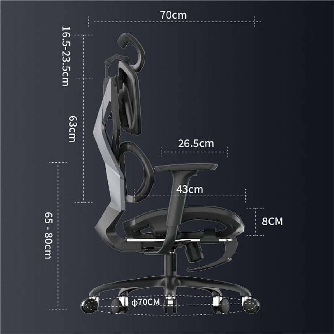Silla Ergonómica SIHOO X5 Pro Profesional | Ajuste Total 6D | Malla Premium | Oficina / Home Office / Garmer 5