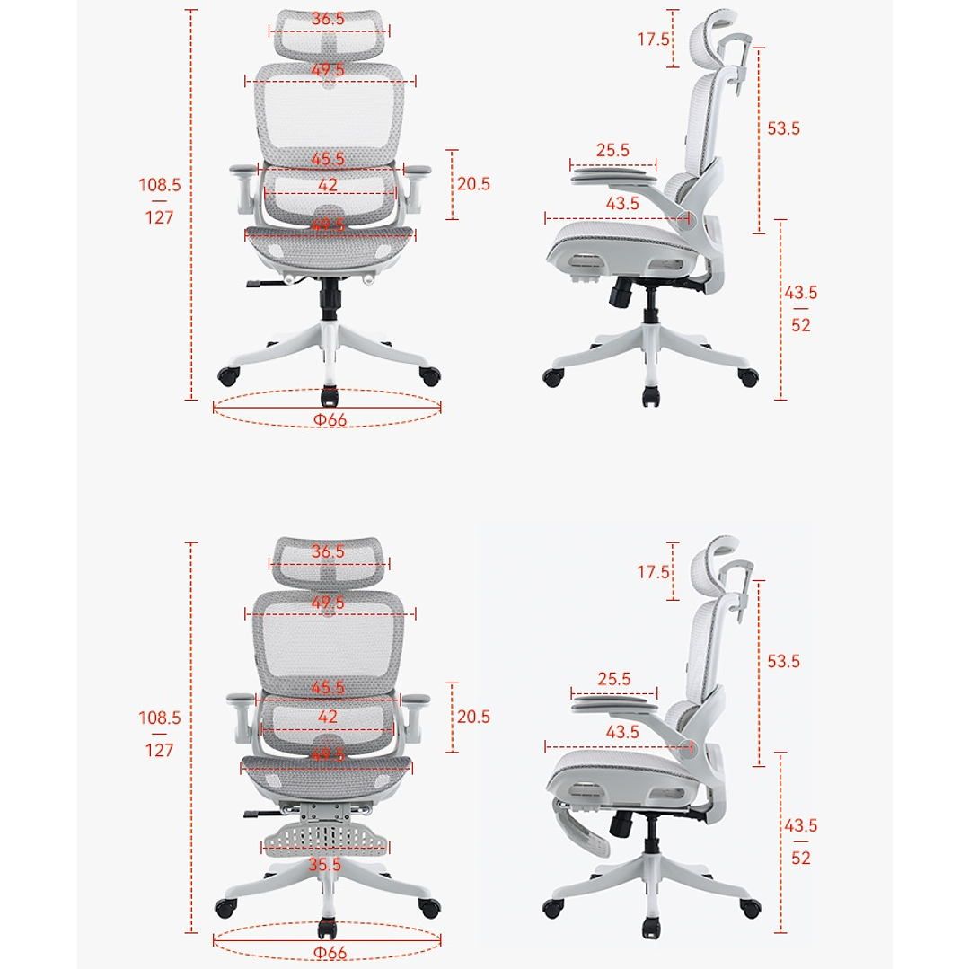 Silla Ergonómica SIHOO B100 Pro | Soporte Lumbar Flotante | Reclinable 135° | Reposabrazos 4D | Malla Premium Oficina / Home Office 2