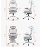 Silla Ergonómica SIHOO B100 Pro | Soporte Lumbar Flotante | Reclinable 135° | Reposabrazos 4D | Malla Premium Oficina / Home Office - Miniatura 2