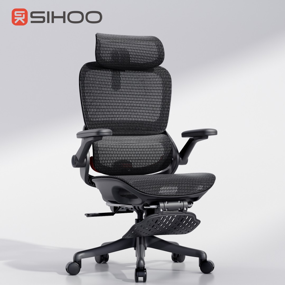 Silla Ergonómica SIHOO B100 Pro | Soporte Lumbar Flotante | Reclinable 135° | Reposabrazos 4D | Malla Premium Oficina / Home Office 6