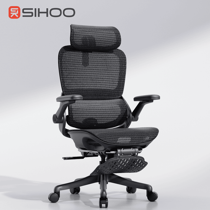 Silla Ergonómica SIHOO B100 Pro | Soporte Lumbar Flotante | Reclinable 135° | Reposabrazos 4D | Malla Premium Oficina / Home Office 6