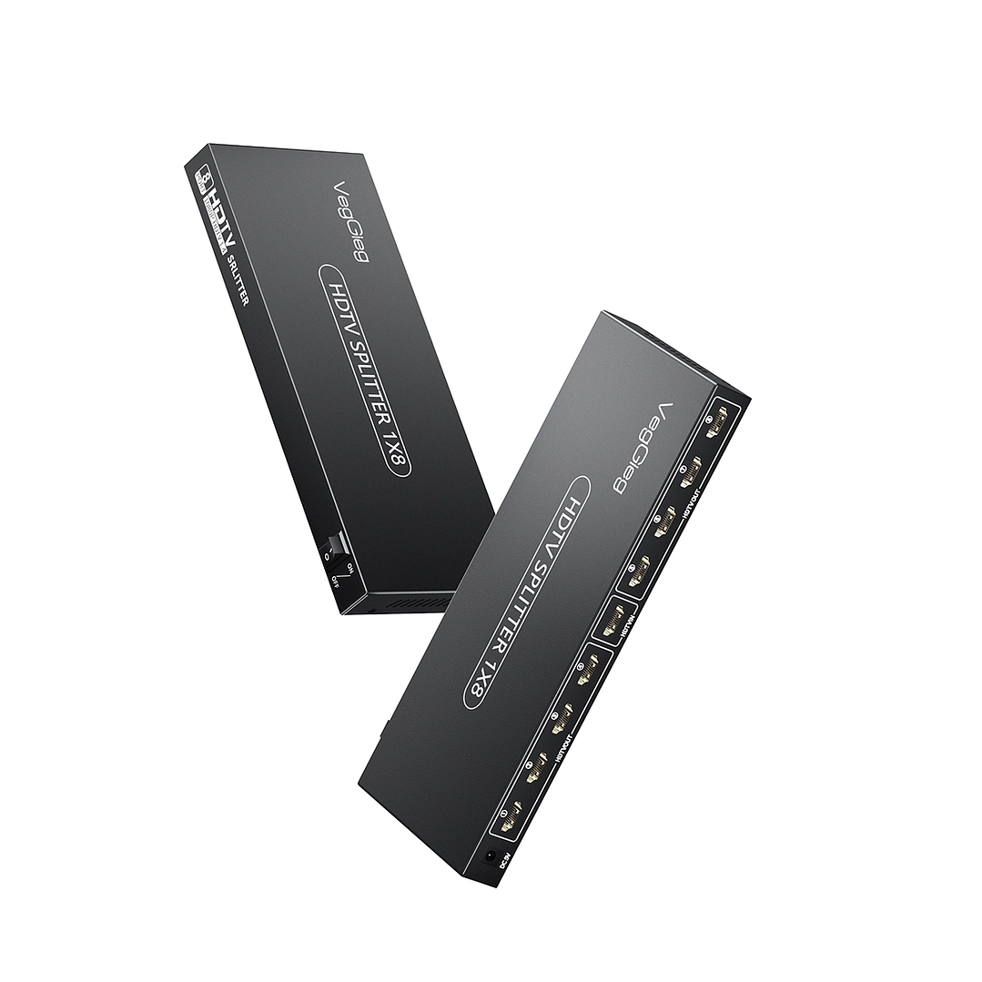 Splitter HDMI 1x8 VegGieg V-HD08 | Distribuidor HDMI 4K | 1 Entrada 8 Salidas | Plug & Play 1