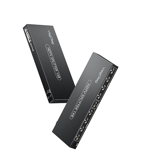 Splitter HDMI 1x8 VegGieg V-HD08 | Distribuidor HDMI 4K | 1 Entrada 8 Salidas | Plug & Play