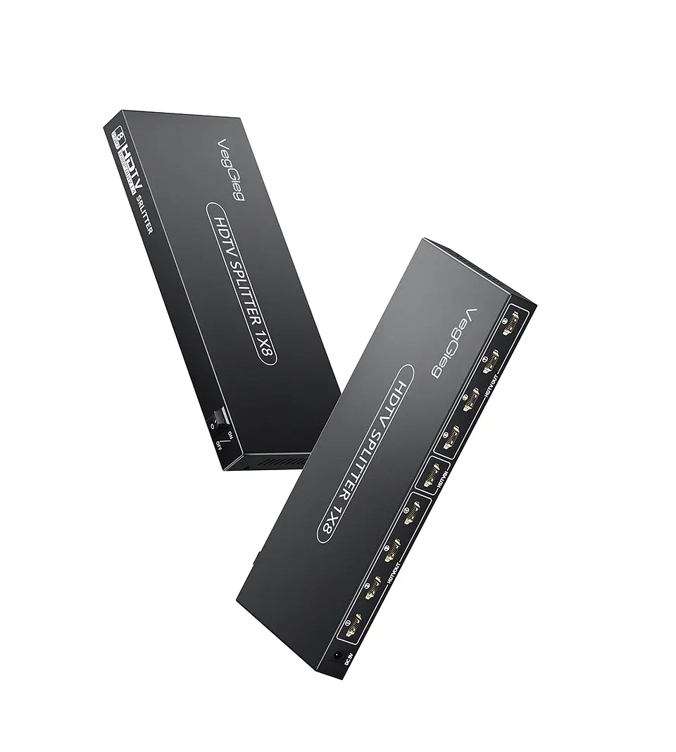 Splitter HDMI 1x8 VegGieg V-HD08 | Distribuidor HDMI 4K | 1 Entrada 8 Salidas | Plug & Play 1