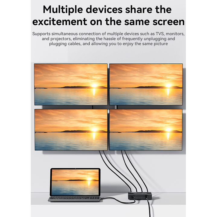 Splitter HDMI 1x8 VegGieg V-HD08 | Distribuidor HDMI 4K | 1 Entrada 8 Salidas | Plug & Play 6