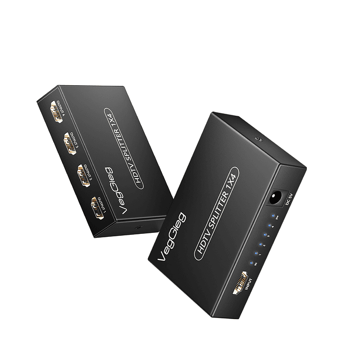 Splitter HDMI 1x4 VegGieg V-HD07 | Distribuidor HDMI 4K | 1 Entrada 4 Salidas | Plug & Play 1