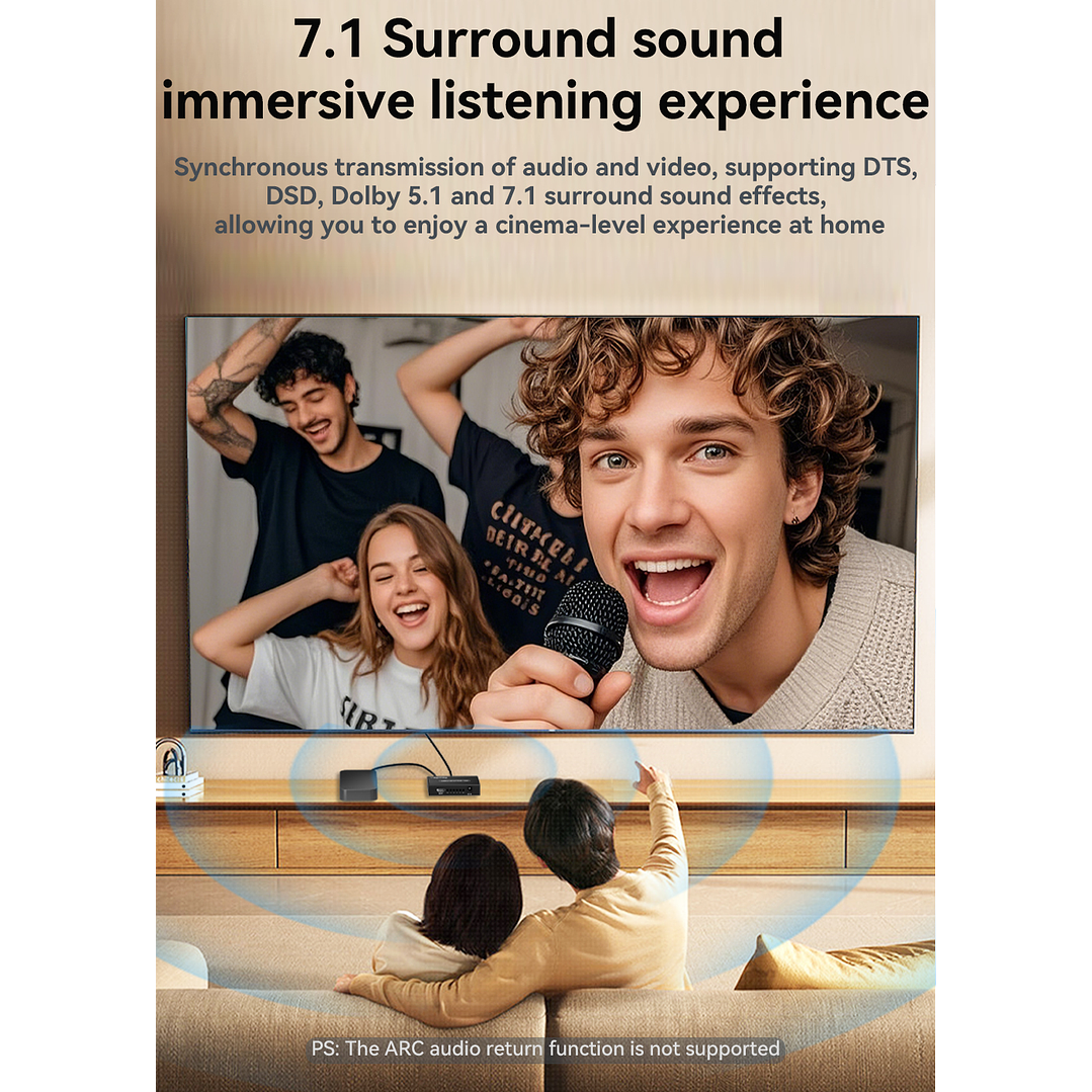 Splitter HDMI 1x4 VegGieg V-HD07 | Distribuidor HDMI 4K | 1 Entrada 4 Salidas | Plug & Play 9