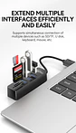 Hub USB 5 en 1 VegGieg V-C303 | 3 Puertos USB + Lector SD / MicroSD | USB 2.0 | Laptop / PC - Miniatura 3