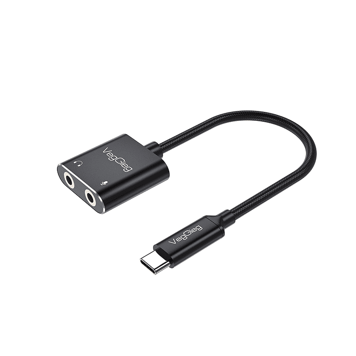 Adaptador Audio USB-C a 3.5mm + Mic VegGieg V-K105 | Tarjeta de Sonido Externa | Laptop / Android 1