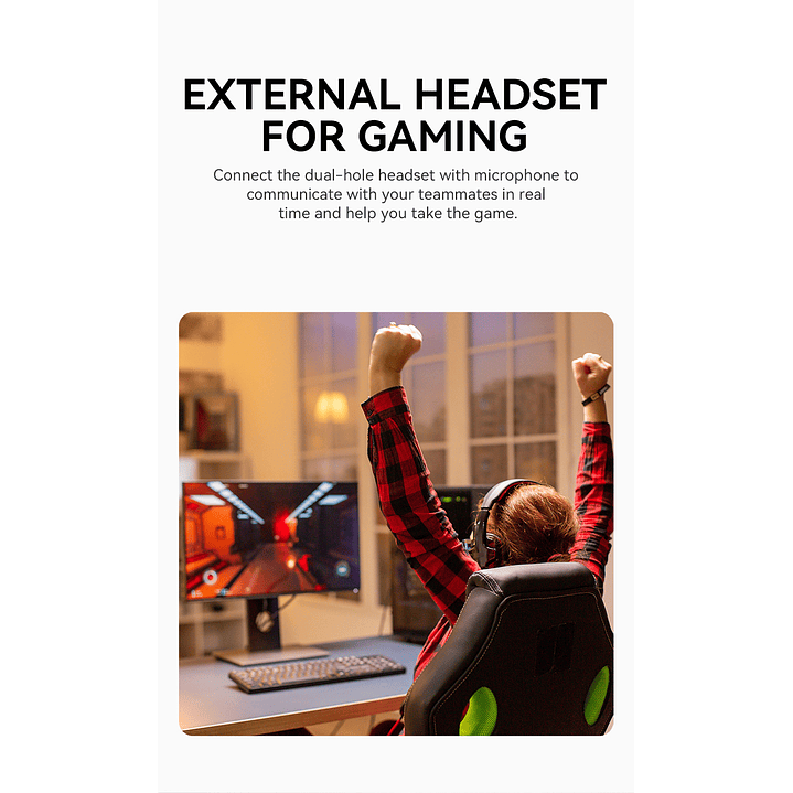 Adaptador Audio USB-C a 3.5mm + Mic VegGieg V-K105 | Tarjeta de Sonido Externa | Laptop / Android 5