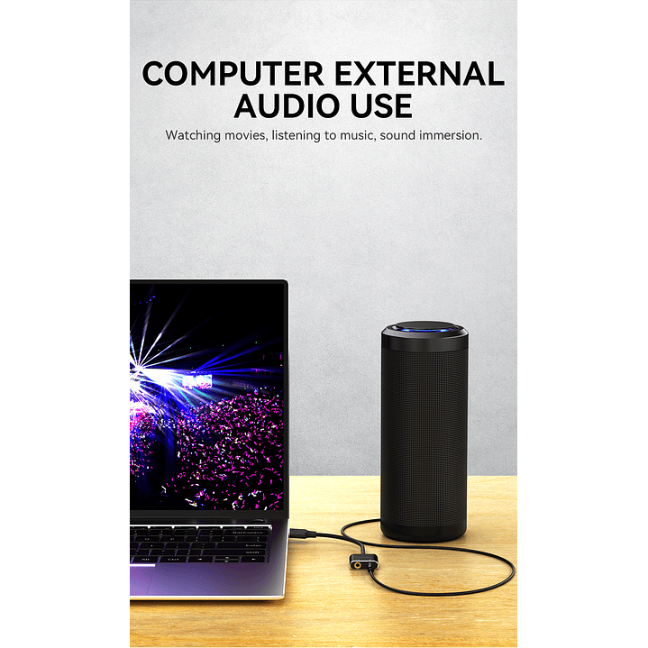 Adaptador Audio USB-C a 3.5mm + Mic VegGieg V-K105 | Tarjeta de Sonido Externa | Laptop / Android 6