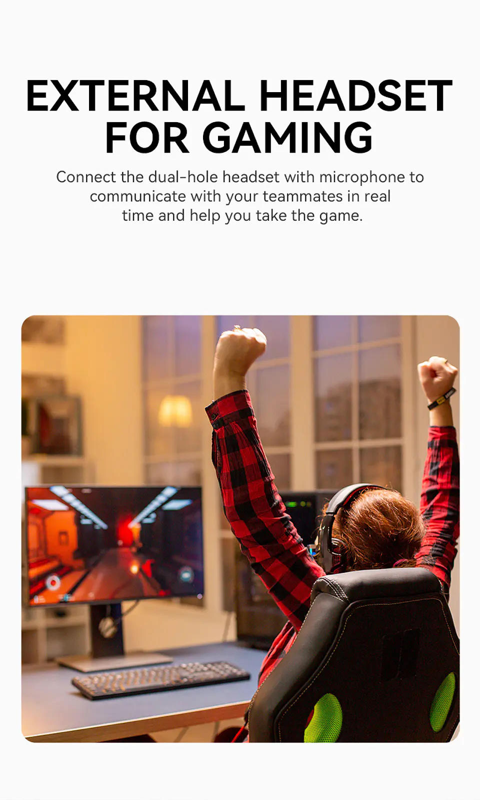 Adaptador USB a Audio 3.5mm + Mic VegGieg V-K103 | Tarjeta de Sonido USB | Plug & Play 3