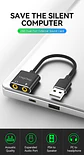 Adaptador USB a Audio 3.5mm + Mic VegGieg V-K103 | Tarjeta de Sonido USB | Plug & Play - Miniatura 12