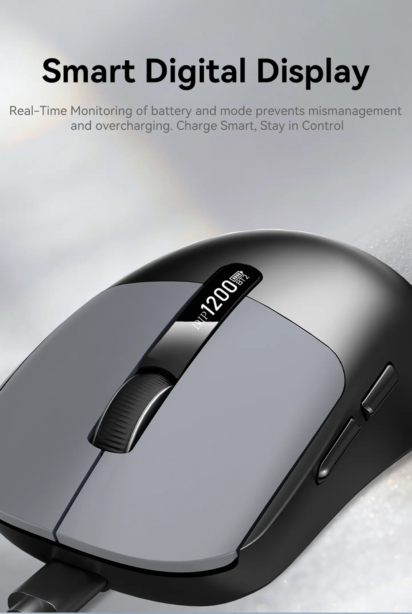 Mouse Inalámbrico VegGieg G900 | Bluetooth + 2.4 GHz | 3600 DPI | Pantalla Digital | Recargable 14