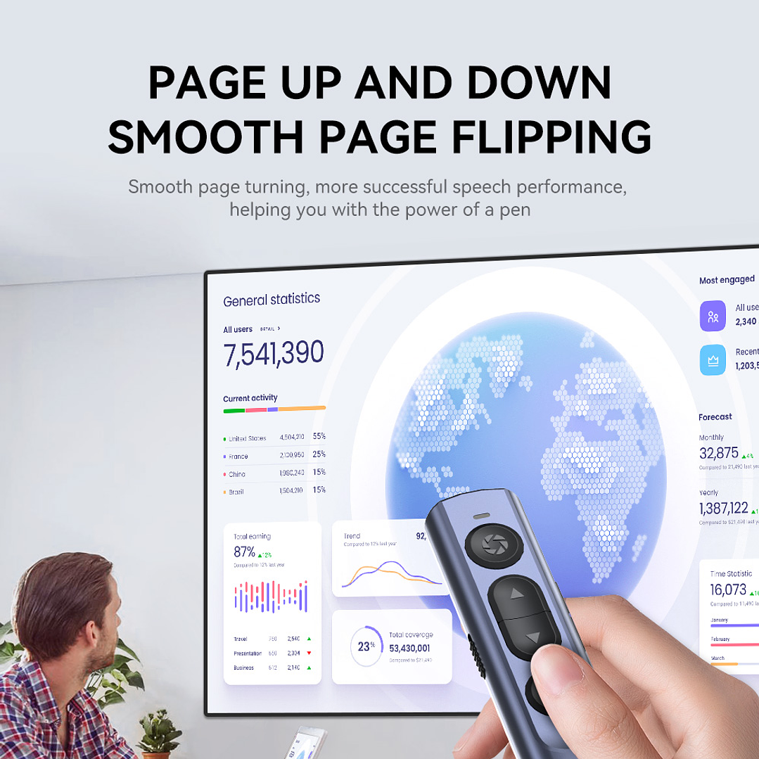 Puntero Láser Presentador VegGieg V-LP002 | Control PPT Inalámbrico | USB | 200 m Alcance 5