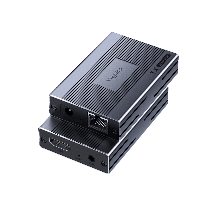 Extensor HDMI por Red 60 m VegGieg V-HE60 | HDMI a LAN Cat5e/6 | Full HD 1080p | Plug & Play 1