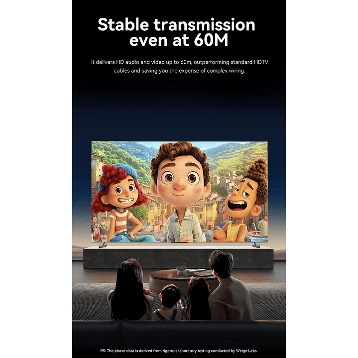 Extensor HDMI por Red 60 m VegGieg V-HE60 | HDMI a LAN Cat5e/6 | Full HD 1080p | Plug & Play 4