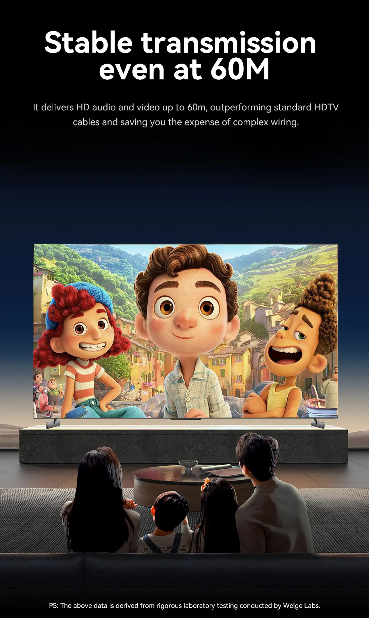 Extensor HDMI por Red 60 m VegGieg V-HE60 | HDMI a LAN Cat5e/6 | Full HD 1080p | Plug & Play 4