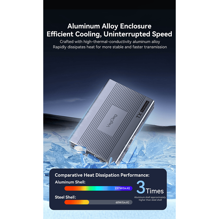 Extensor HDMI por Red 60 m VegGieg V-HE60 | HDMI a LAN Cat5e/6 | Full HD 1080p | Plug & Play 7