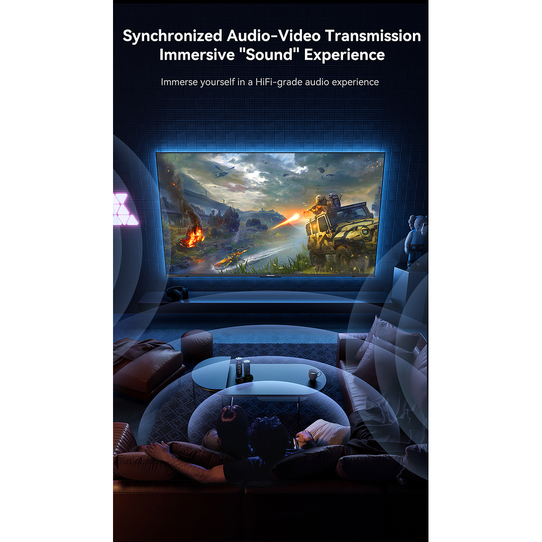 Extensor HDMI por Red 60 m VegGieg V-HE60 | HDMI a LAN Cat5e/6 | Full HD 1080p | Plug & Play 10