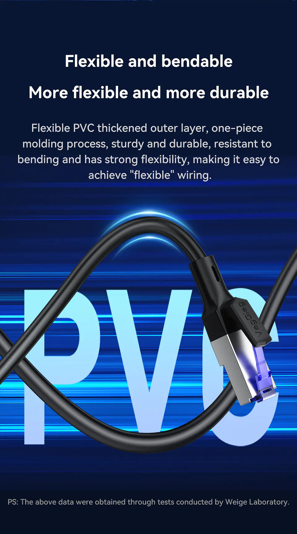 Cable de Red CAT7 10Gbps VegGieg  Blindado – Alta Velocidad Ethernet Gamer / Profesional 9