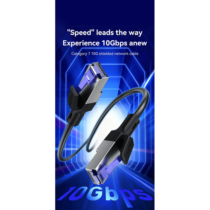 Cable de Red CAT7 10Gbps VegGieg  Blindado – Alta Velocidad Ethernet Gamer / Profesional 3