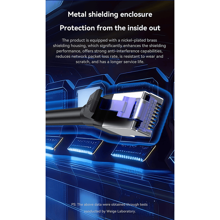 Cable de Red CAT7 10Gbps VegGieg  Blindado – Alta Velocidad Ethernet Gamer / Profesional 5