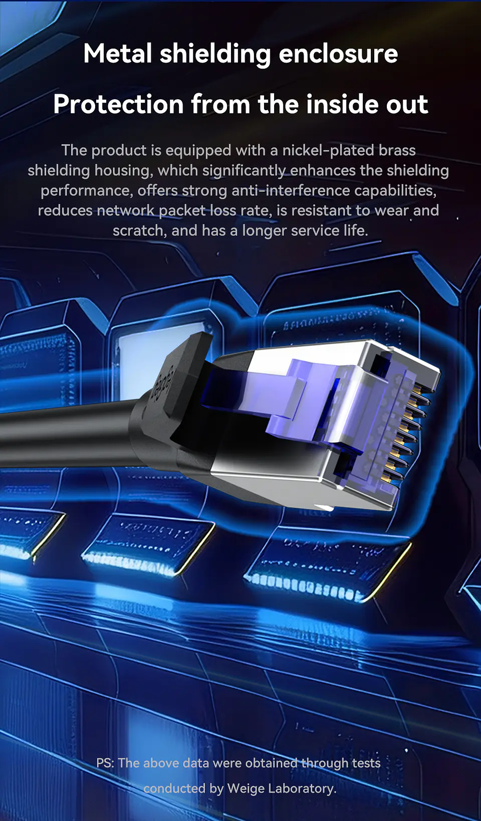 Cable de Red CAT7 10Gbps VegGieg  Blindado – Alta Velocidad Ethernet Gamer / Profesional 5