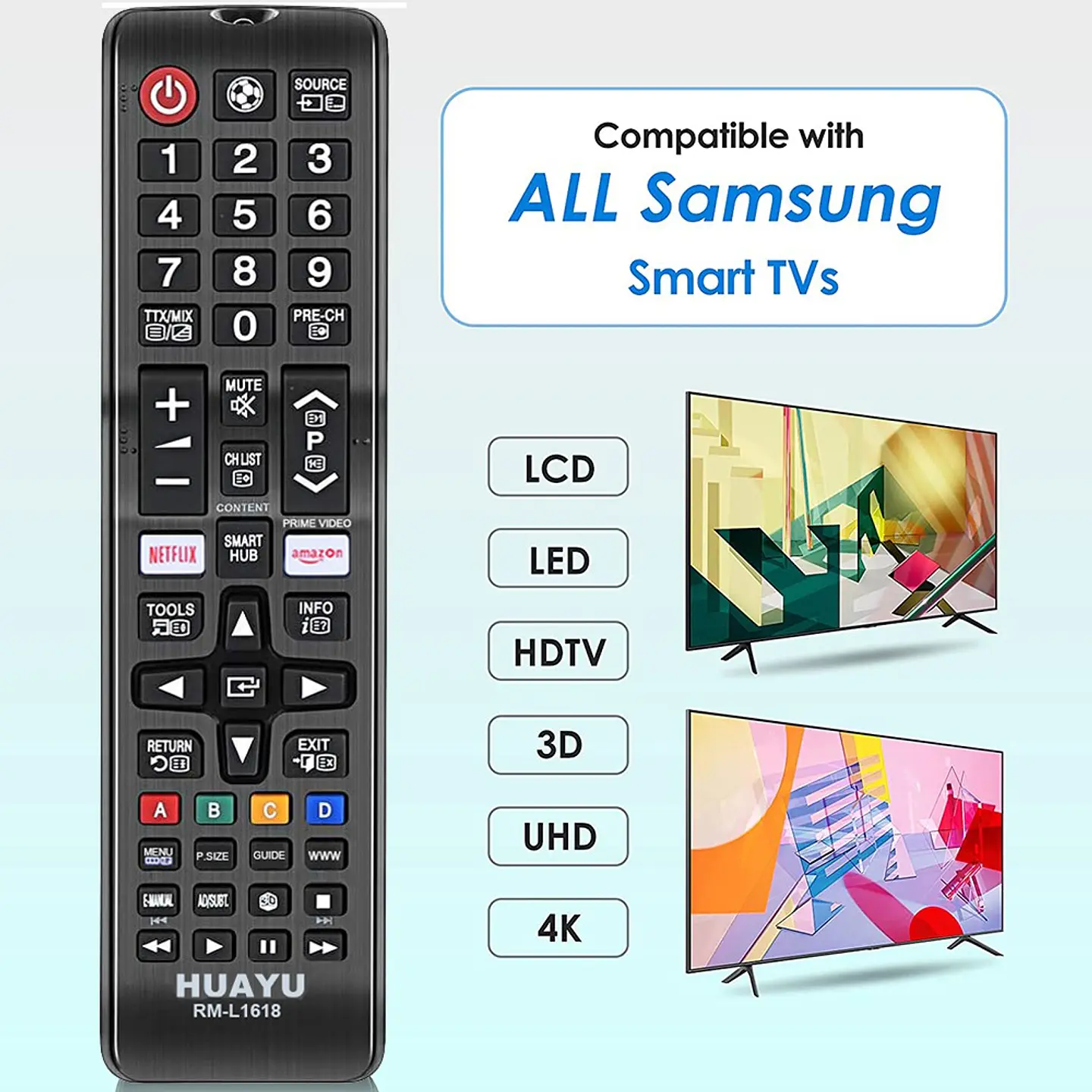 Control Remoto Universal para TV Samsung RM-L1618 – Listo para Usar 2