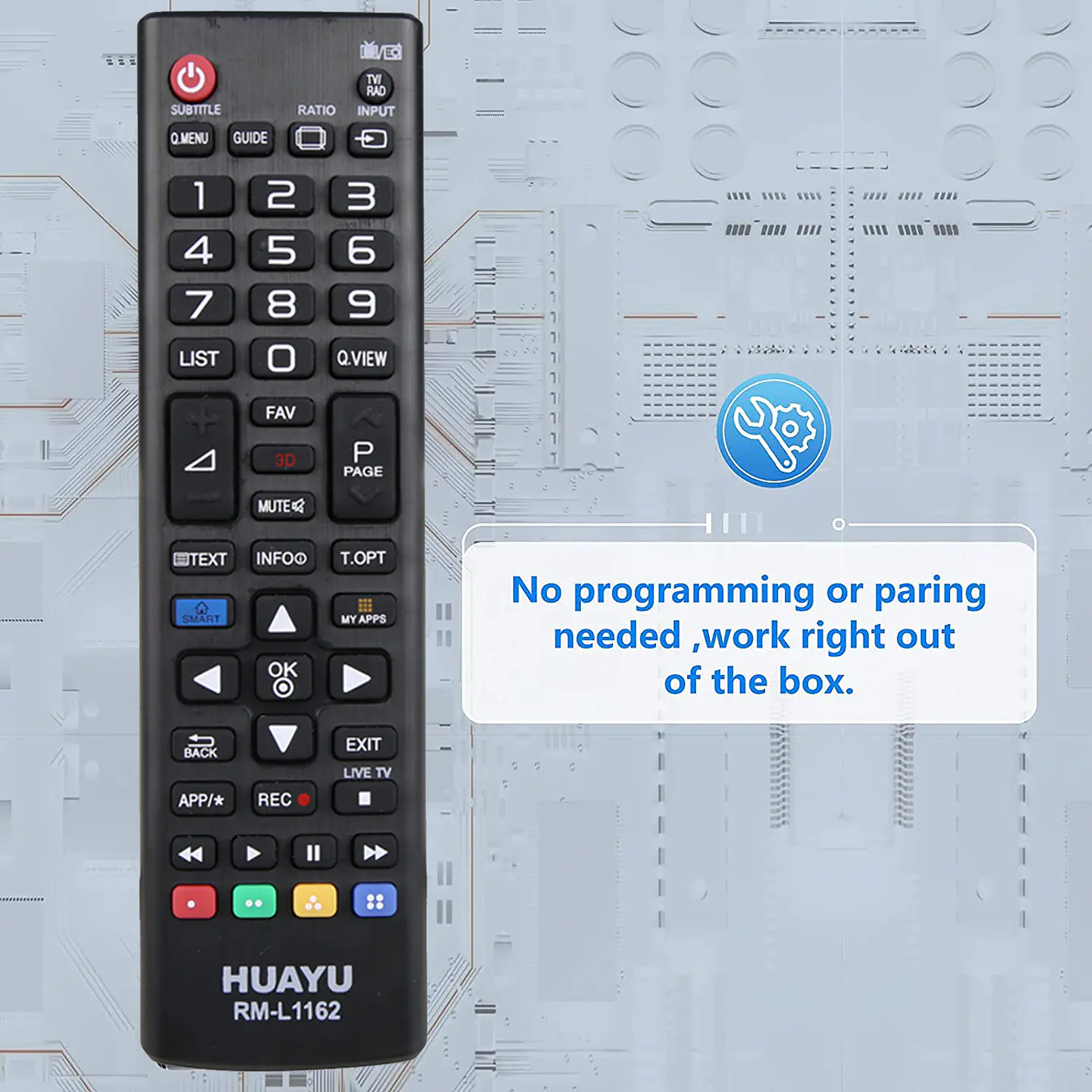 Control Remoto Universal para TV LG RM-L1162 – Reemplazo Directo Sin Configuración 2