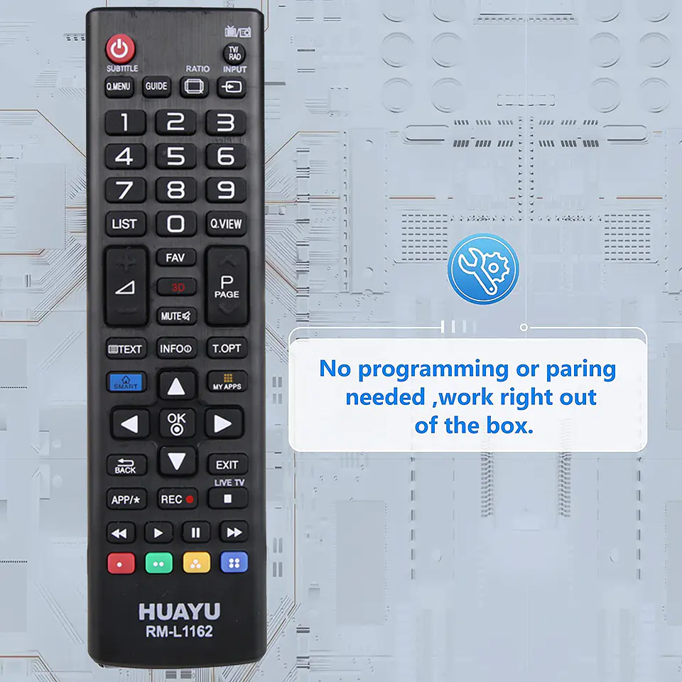 Control Remoto Universal para TV LG RM-L1162 – Reemplazo Directo Sin Configuración 2