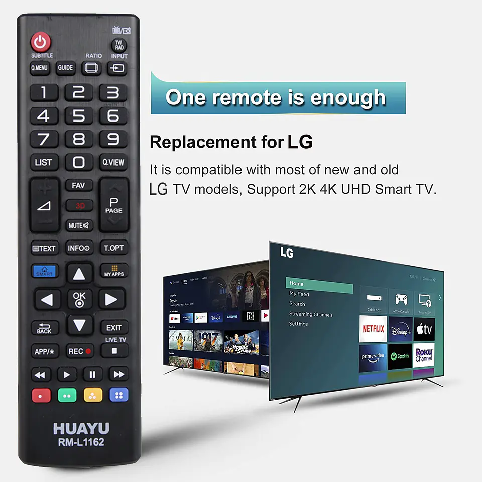 Control Remoto Universal para TV LG RM-L1162 – Reemplazo Directo Sin Configuración 3