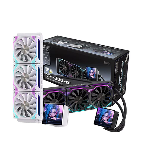  Refrigeración Líquida AIO 360mm con Pantalla Digital 3.5" TDP 300W INTEL AMD