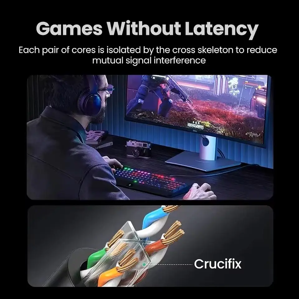 Cable Red Cat6 Ethernet Alta Velocidad Gaming Camara Oficina 100% Cobre Internet Xbox Streaming Router 6