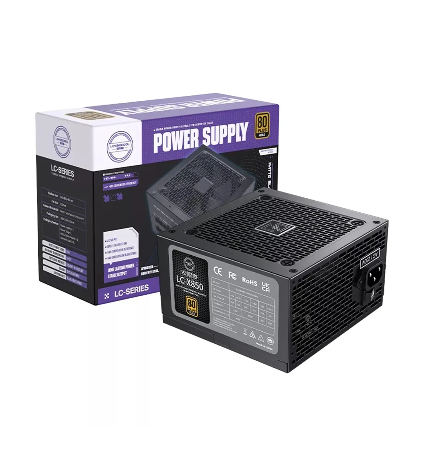 Fuente De Poder Para Pc 80 Plus Gold 850w Atx Color Negro 1